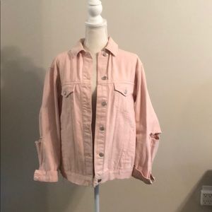 Top shop jean jacket pink